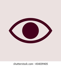 Purple Icon of Eye . Eps-10.