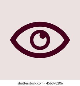 Purple Icon of Eye. Eps-10.