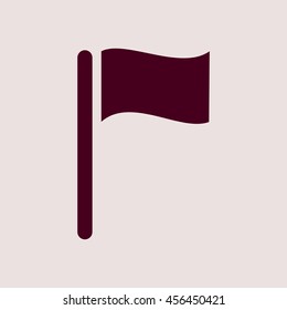 Purple Icon of Flag. Eps-10.