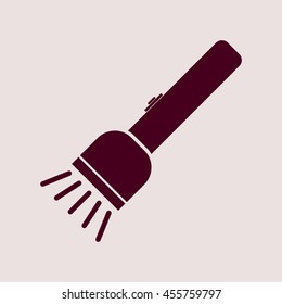 Purple Icon of Flash Light. Eps-10.