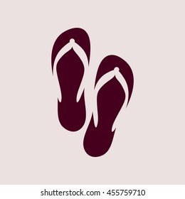 Purple Icon of Flipflop. Eps-10.