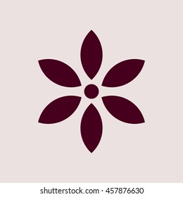 Purple Icon of Flower. Eps-10.