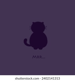 Icono morado en forma de gato