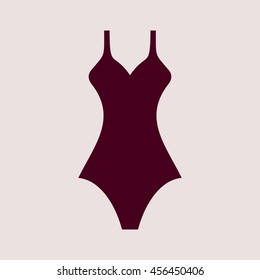 Purple Icon of Gown. Eps-10.