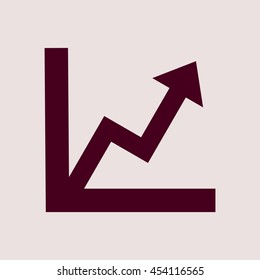 Purple Icon of Graph. Eps-10.