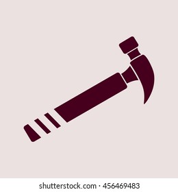 Purple Icon of Hammer. Eps-10.