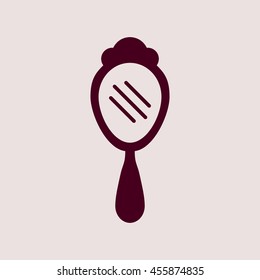 Purple Icon of Hand Mirror. Eps-10.