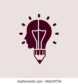 Purple Icon of Idea. Eps-10.