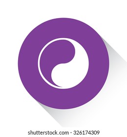 A Purple Icon Isolated on a White Background - Yin Yang