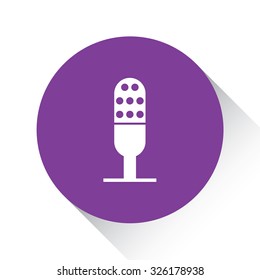 A Purple Icon Isolated on a White Background - Microphone