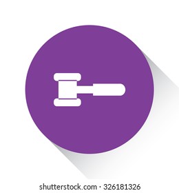 A Purple Icon Isolated on a White Background - Hammer