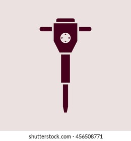 Purple Icon of Jack Hammer. Eps-10.