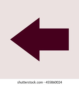 Purple Icon of Left  Arrow. Eps-10.