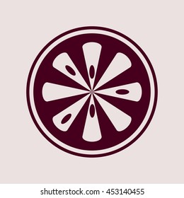 Purple Icon of Lemon. Eps-10.