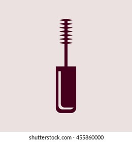 Purple Icon of Mascara. Eps-10.