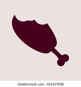Purple Icon of Meat. Eps-10.