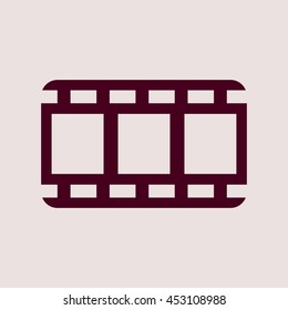 Purple Icon of Movie Roll. Eps-10.