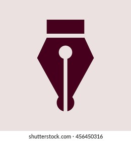 Purple Icon of Pen. Eps-10.