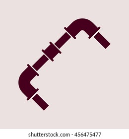 Purple Icon of Pipe. Eps-10.