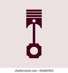 Purple Icon of Piston. Eps-10.