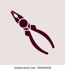 Purple Icon of Pliers. Eps-10.