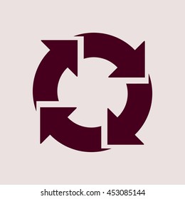 Purple Icon of Recycle or Reload. Eps-10.