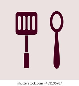 Purple Icon of Restaurant. Eps-10.