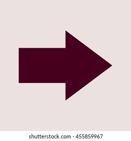 Purple Icon of Right Arrow. Eps-10.