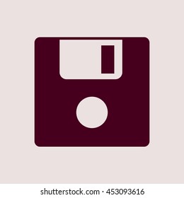 Purple Icon of Save. Eps-10.