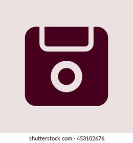 Purple Icon of Save. Eps-10.
