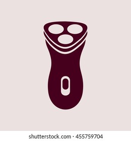 Purple Icon of  Shaving Trimmer. Eps-10.