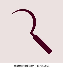 Purple Icon of Sickle. Eps-10.