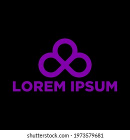 purple icon symbol infinite crown sign triangle 