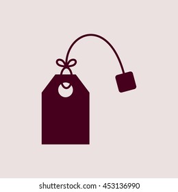 Purple Icon of Tea Bag. Eps-10.