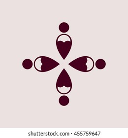 Purple Icon of Team. Eps-10.