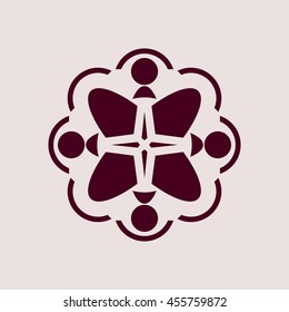 Purple Icon of Team. Eps-10.