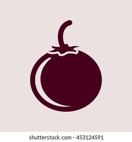Purple Icon of Tomato. Eps-10.