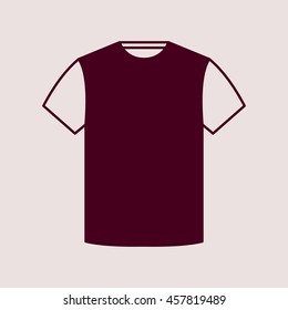 Purple Icon of T-Shirt. Eps-10.