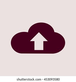 Purple Icon of Upload. Eps-10.