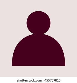 Purple Icon of User. Eps-10.