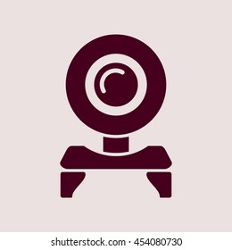 Purple Icon of Web Cam. Eps-10.