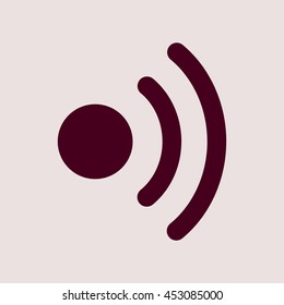 Purple Icon of Wi-Fi. Eps-10.