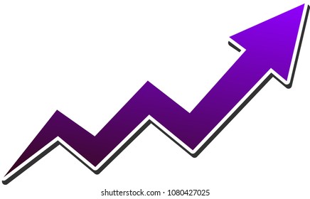 Purple Improve Arrow Stock Vector (Royalty Free) 1080427025 | Shutterstock