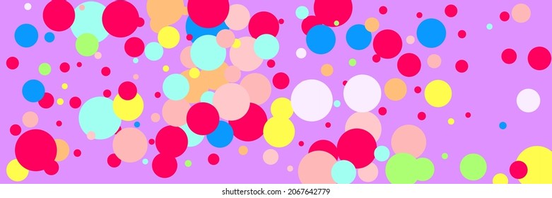 Purple Indigo Rainbow Multicolor Pink Children Illustration. Vibrant Bright Play Circles Dark Background. Red White Mint Yellow Kids Pattern. Pastel Green Color Blue Orange Rainbow Textile.