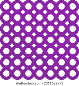 Patrón sin fisuras del vector circular. patrón de círculo infinito. Elemento decorativo, plantilla de diseño con sombra violeta.