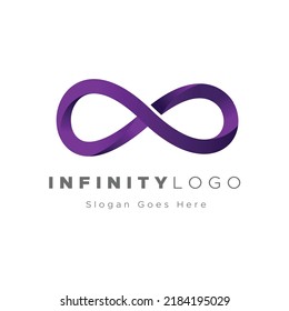 purple infinity logo template vector design