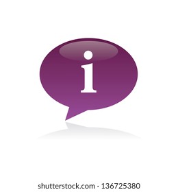 Purple Information Speech Bubble