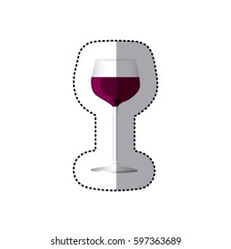 purple with inside the glass icon, vector illustraction design