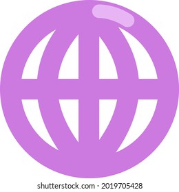 Purple internet, illustration, vector on a white background.