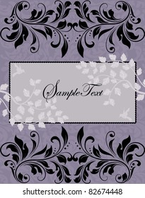 purple invitation card